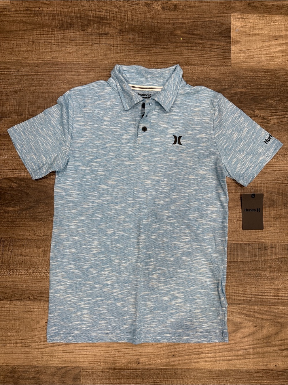 Hurley Boy’s Light Blue Heather Polo, Size Large 12-13